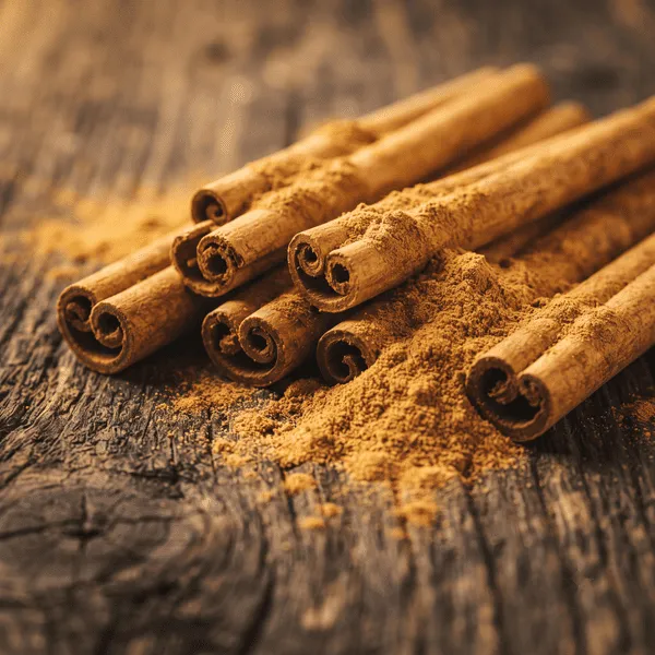 Cinnamomum Cassia — cinnamon sticks and ground powder