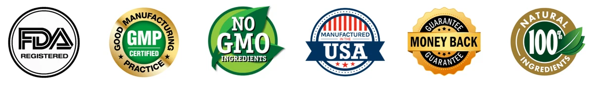 FDA Registered, GMP Certified, No GMO, Made in USA, Money Back Guarantee, 100% Natural